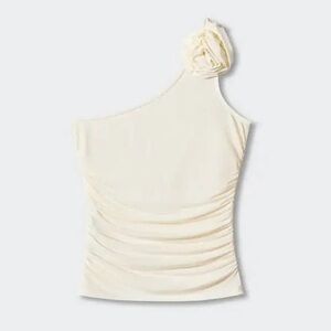 NWT Mango Women's Floral Asymmetrical Top